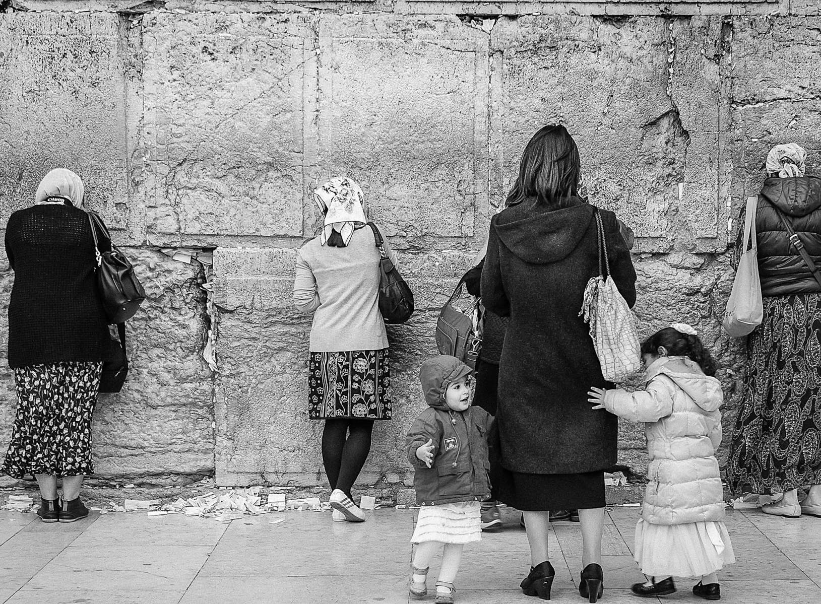 Mom Prays Children Play