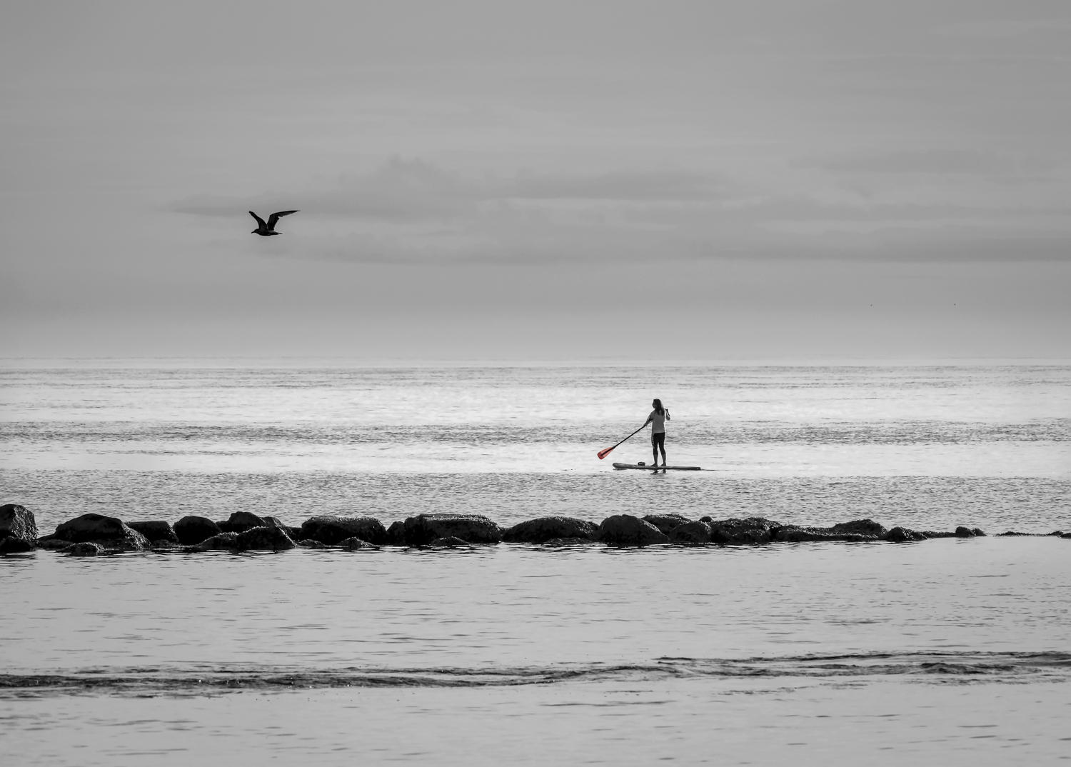 Woman With the Orange Paddle